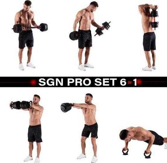 SGN140 Pro Set 6 viename svorių rinkinys, 2 dalys, 40 kg HMS
