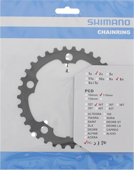 Žvaigždė Shimano 34T Juodas Claris FC­2350