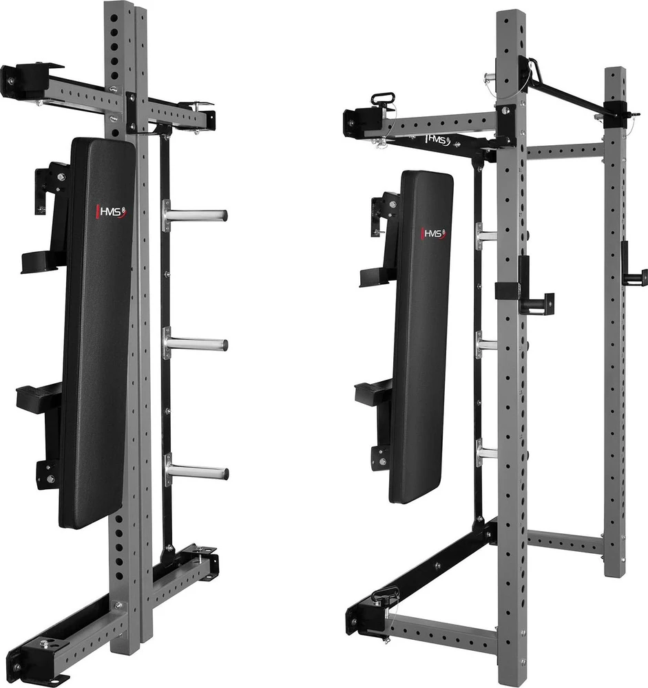 Sieninis slankusis jėgos narvas su suoliuku KLT34 pilkas HMS Fitness