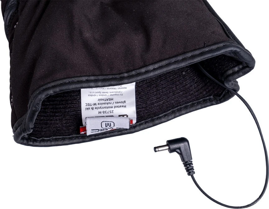 Šildomos motociklininko/dviratininko pirštinės W-TEC HEATnoir
