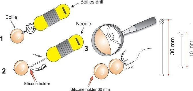 Silikoniniai masalo fiksatoriai Extra Carp, 18mm, 24vnt