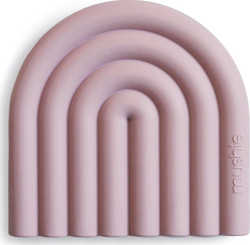 Silikoninis kramtukas Mushie Rainbow Mauve