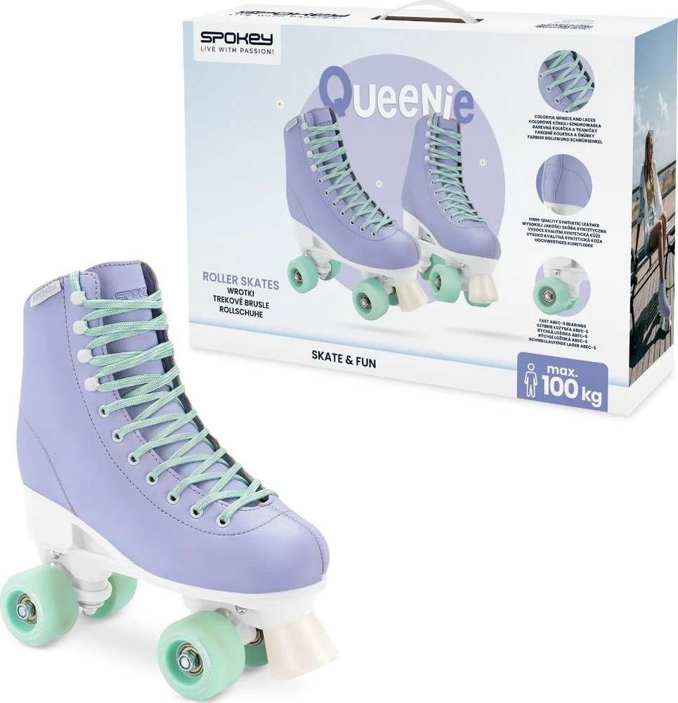 Spokey Queenie Jr SPK-944654 reguliuojami riedučiai, dydis 35–38