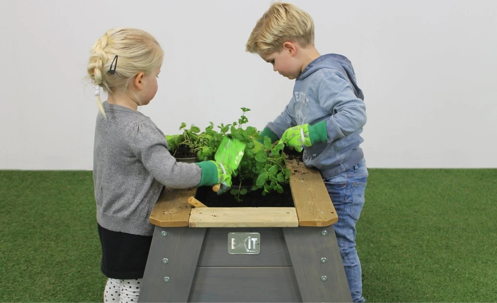 EXIT Aksent Kids Planter Table L Table planter Freestanding Wood Pilkas Outdoor