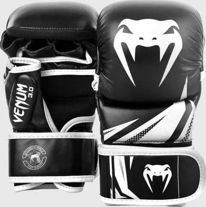 MMA pirštinės Venum Challenger 3.0 – juodos/baltos