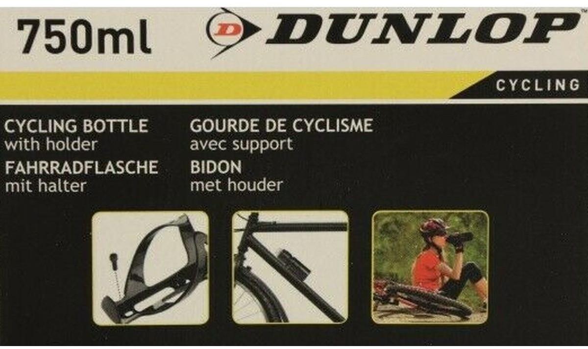 Sportinė gertuvė su laikikliu prie dviračio Dunlop, juoda, 750 ml