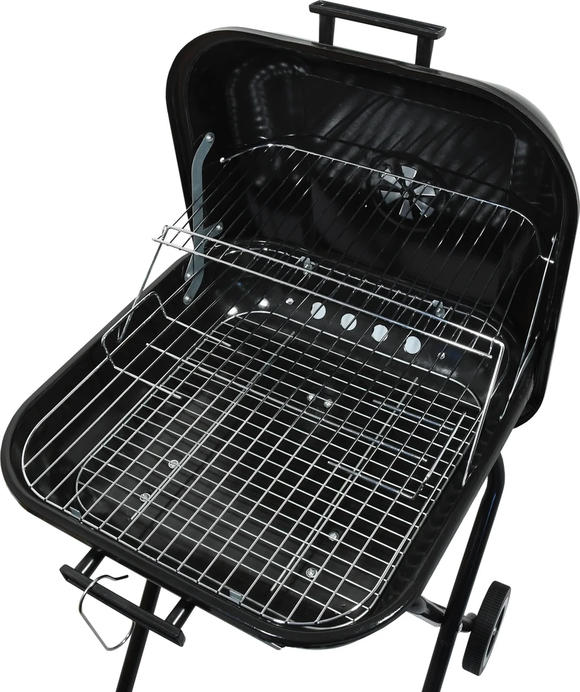 Stačiakampio formos anglies grilis Cattara Trapani 46 cm