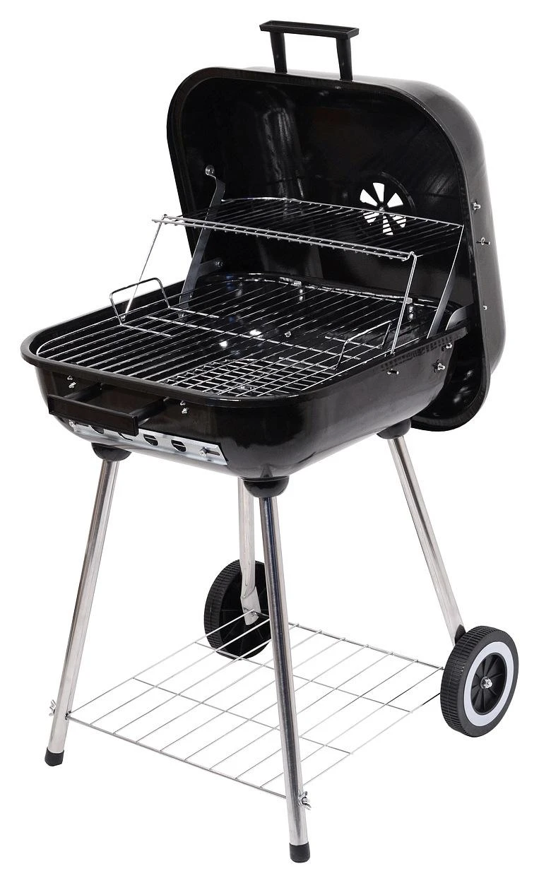 Stačiakampio formos anglies grilis Cattara Trapani 46 cm