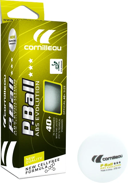 Stalo teniso kamuoliukai Cornilleau P-BALL ABS Evolution (3 vnt.)