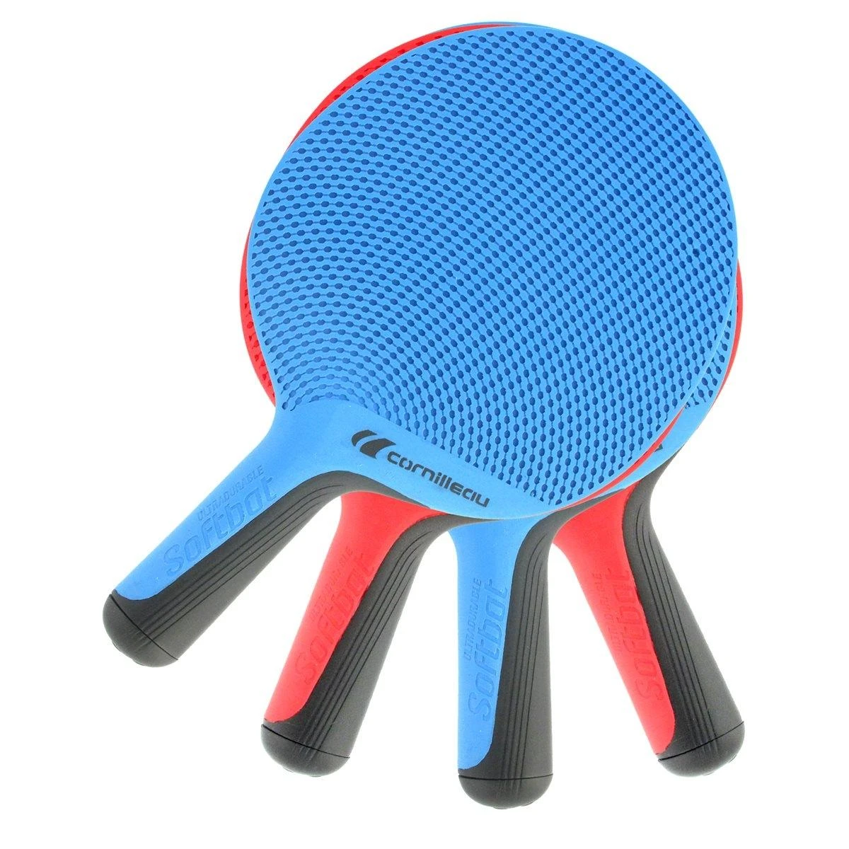 Stalo teniso rakečių rinkinys Cornilleau SoftBat Quattro (4 raketės + 4 kamuoliukai)