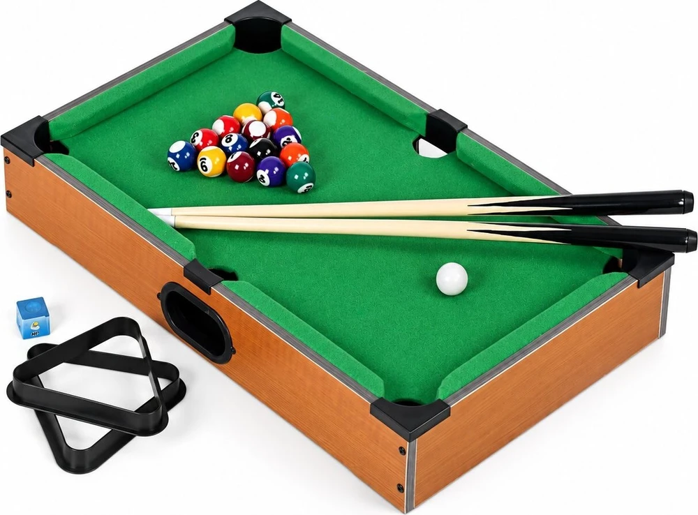 Stół do bilarda mini 50x30 cm komplektas do gry vaikams priedai ECOTOYS