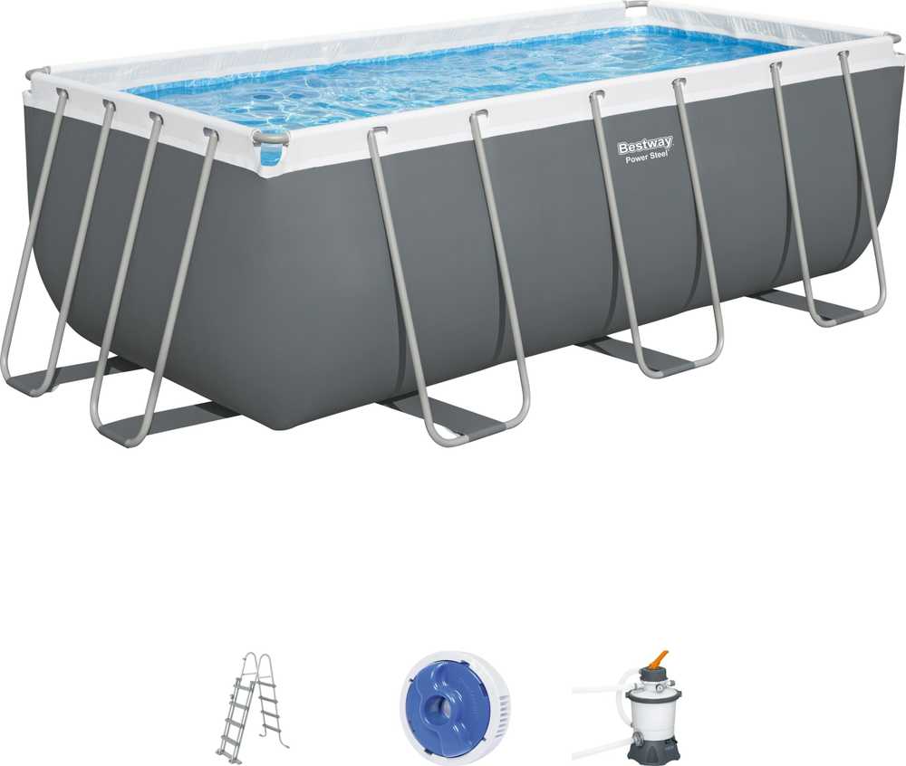 Stovas prie baseino 412 cm x 201 cm x 122 cm POWER STEEL BESTWAY