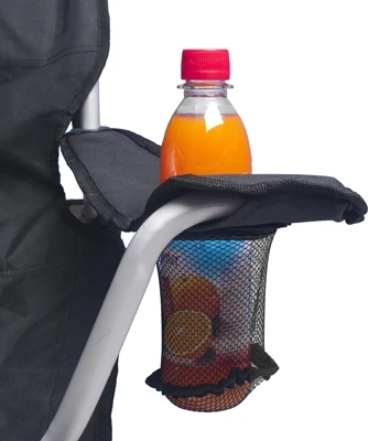 Sudedama kėdė BasicNature Travel Comfort, juoda