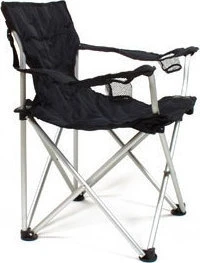 Sudedama kėdė BasicNature Travel Comfort, juoda