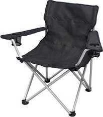 Sudedama kėdė BasicNature Travel Comfort, juoda