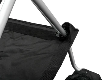 Sudedama kėdė BasicNature Travel Comfort, juoda