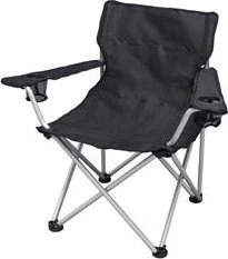 Sudedama kėdė BasicNature Travel Comfort, juoda