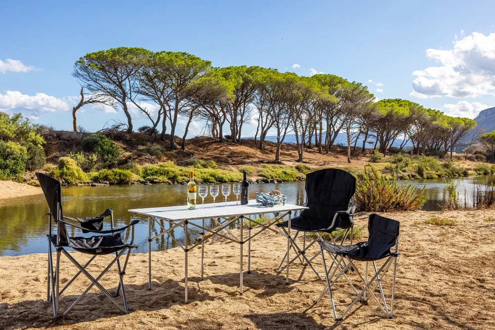 Sulankstoma kėdė BasicNature Travelchair Standard, juoda
