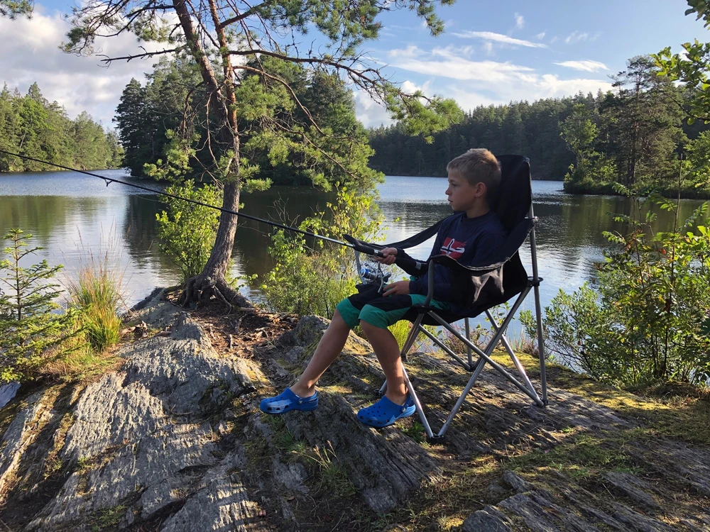 Sudedama kėdė BasicNature Travelchair Holiday, juoda