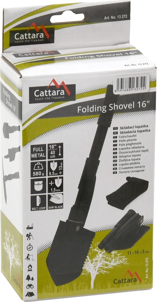 Sulankstomas metalinis kastuvas Cattara 40 cm