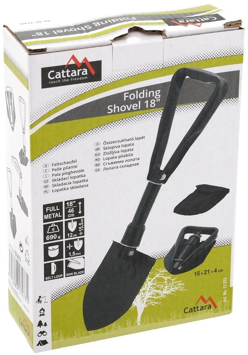 Sulankstomas metalinis kastuvas Cattara 46 cm