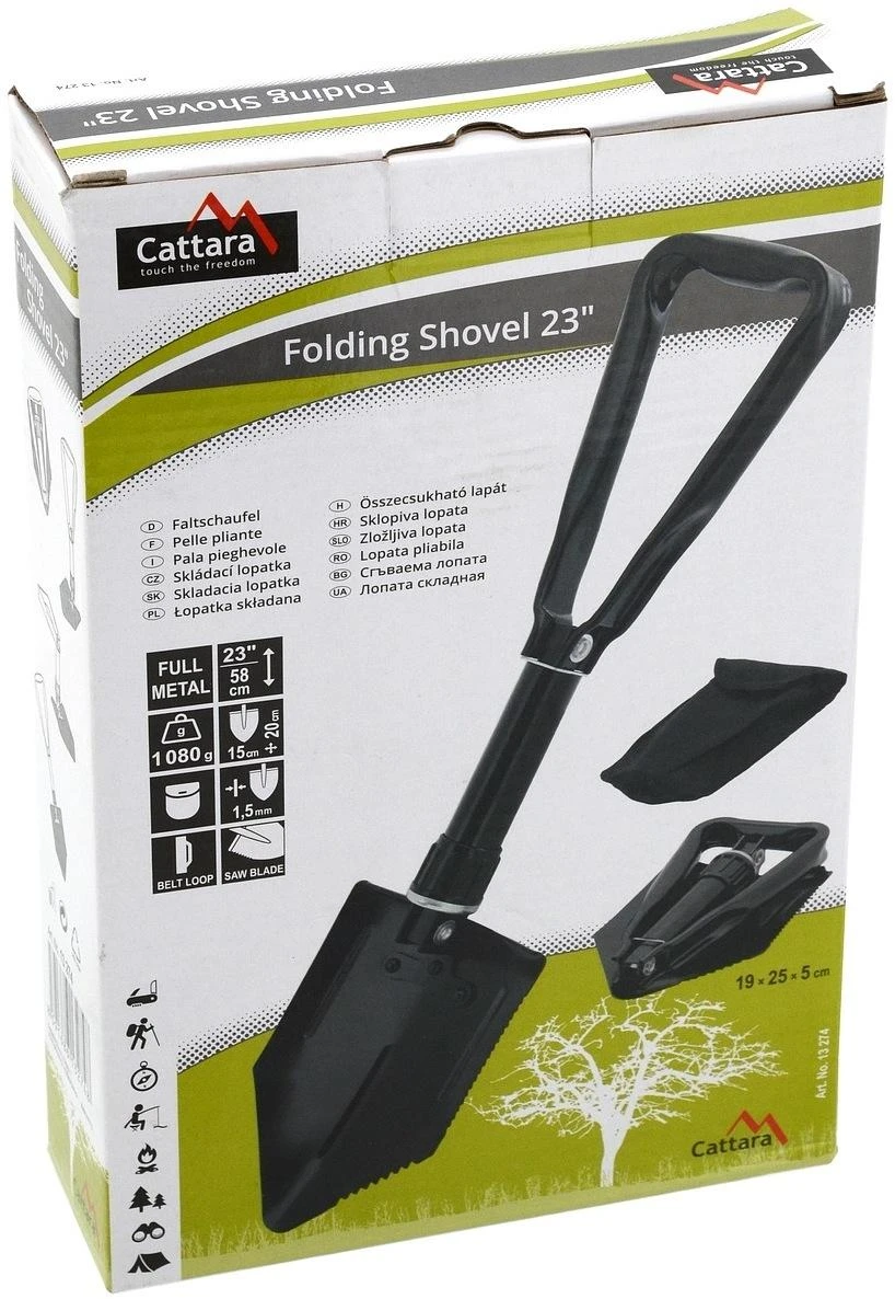 Sulankstomas metalinis kastuvas Cattara 58 cm