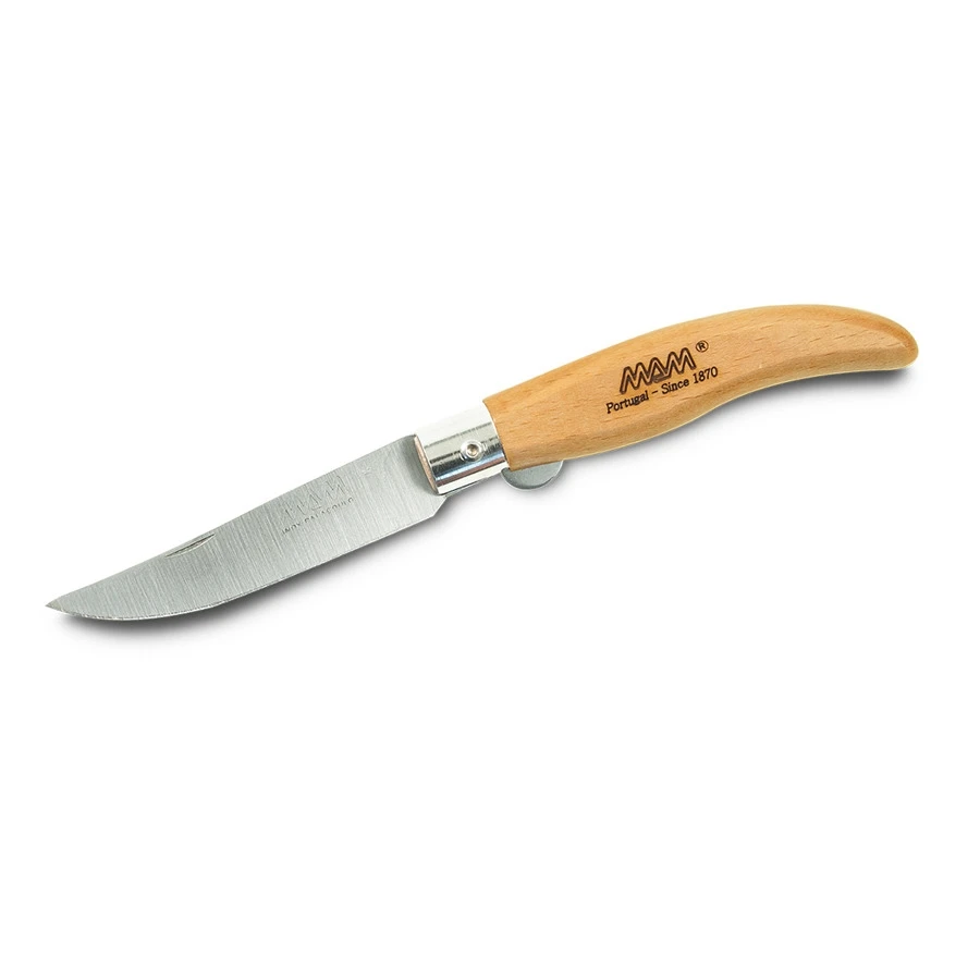Sulankstomas peilis su apsauginiu užraktu MAM Iberica 2011, buksmedžio mediena, 7.5cm
