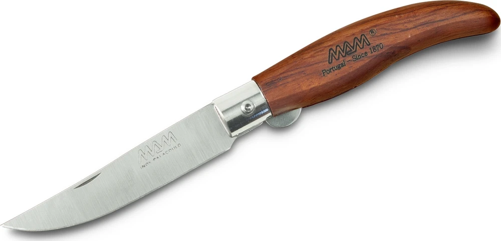 Sulankstomas peilis su apsauginiu užraktu MAM Iberica 2011, buksmedžio mediena, 7.5cm