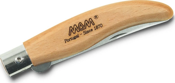Sulankstomas peilis su apsauginiu užraktu MAM Iberica 2011, buksmedžio mediena, 7.5cm
