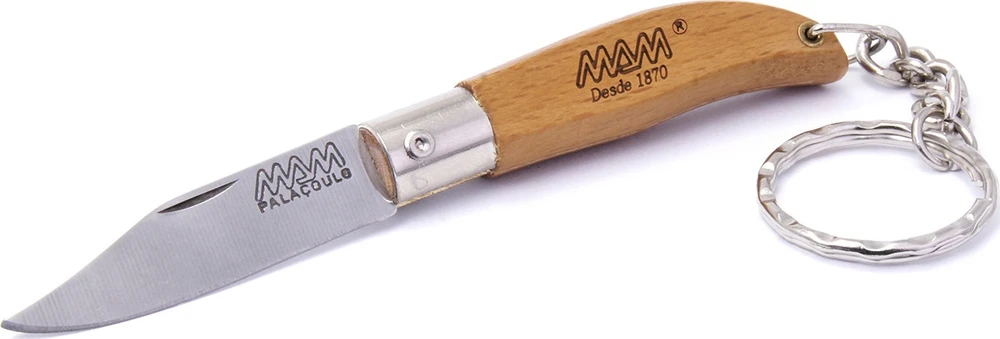 Sudedamas peilis su raktų pakabuku MAM Iberica 2000, buksmedis, 4,5 cm