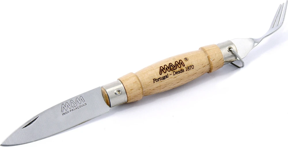 Sulankstomas peilis su šakute MAM Traditional 2020, 6.1cm