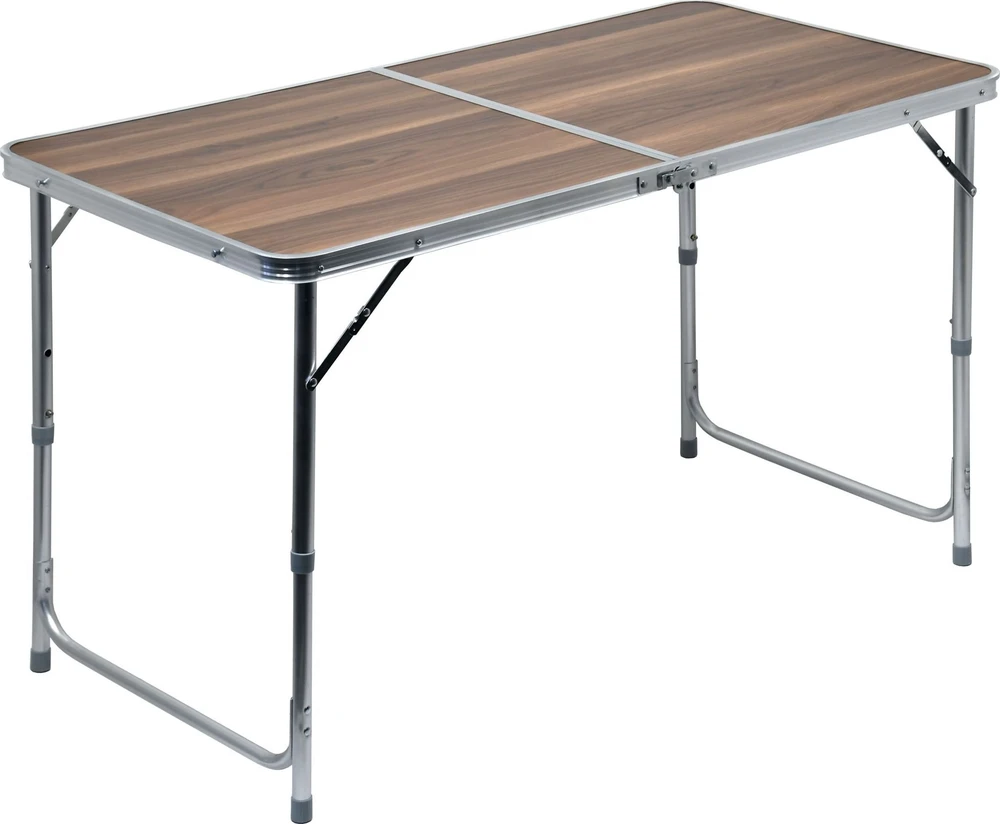 Sulankstomas turistinis stalas Cattara Double – rudas