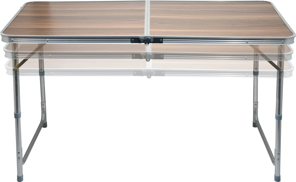 Sulankstomas turistinis stalas Cattara Double – rudas