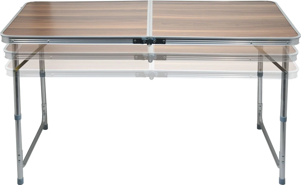 Sulankstomas turistinis stalas Cattara Double – rudas