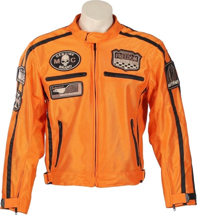 Vasarinė motociklininko striukė BOS 6488, oranžinė