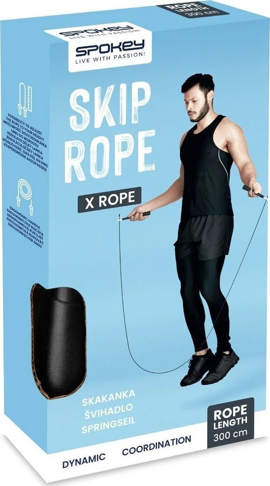 Šuoliavimo virvė su reguliuojamu lynu "Spokey X ROPE
