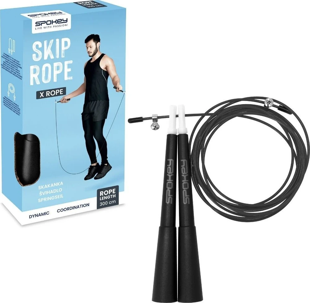 Šuoliavimo virvė su reguliuojamu lynu "Spokey X ROPE