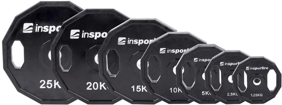 Svorių rinkinys 30mm inSPORTline Ruberton 1,25–25kg