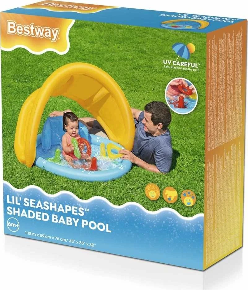 Baseinas su stogeliu 115x89x76cm su BESTWAY Dėlionės žaidimas