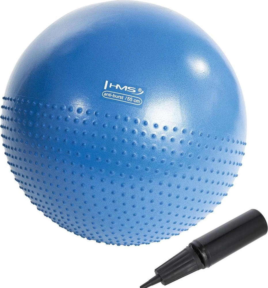Tamsiai mėlynas gimnastikos kamuolys HMS YB03 New 55 cm