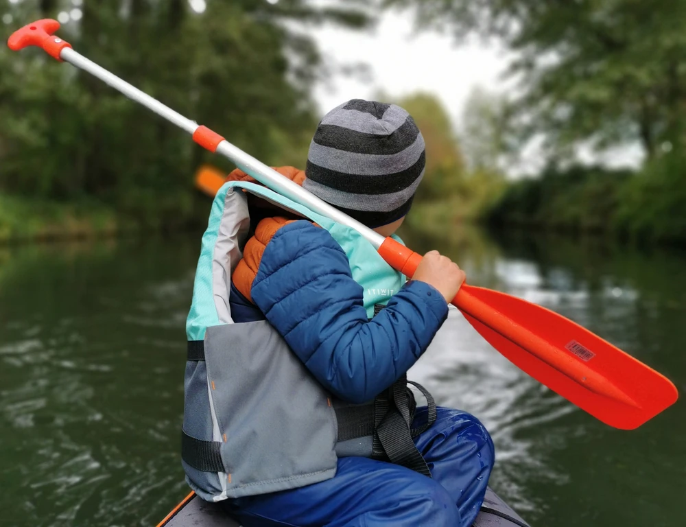 Teleskopinis irklas BasicNature Mini 107 cm, oranžinis