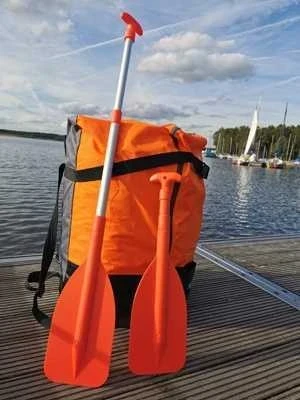 Teleskopinis irklas BasicNature Mini 107 cm, oranžinis