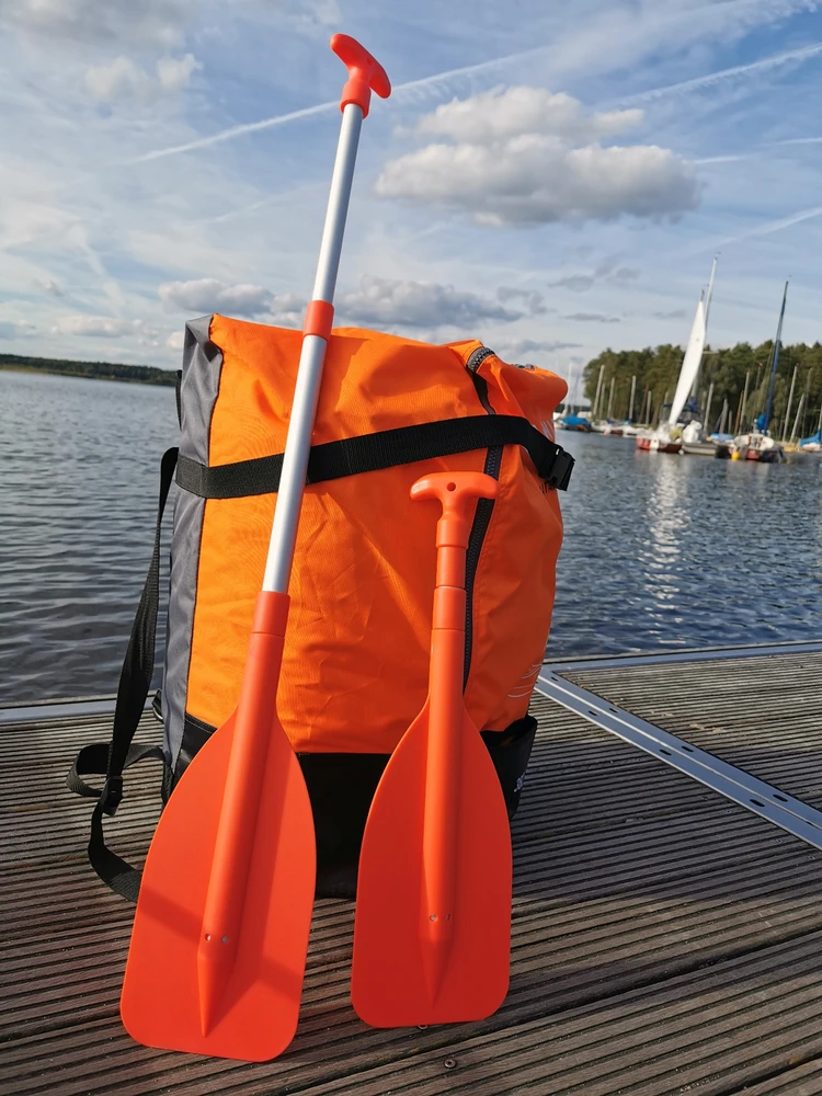 Teleskopinis irklas BasicNature Mini 107 cm, oranžinis
