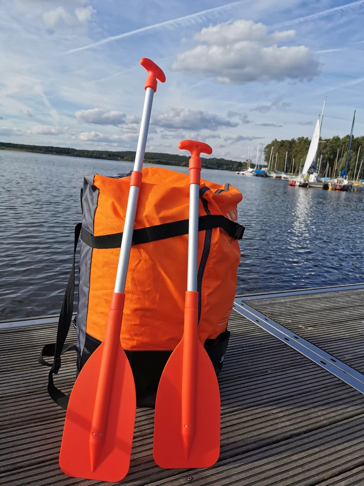 Teleskopinis irklas BasicNature Mini 107 cm, oranžinis