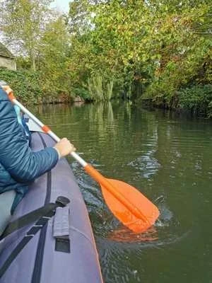 Teleskopinis irklas BasicNature Mini 107 cm, oranžinis