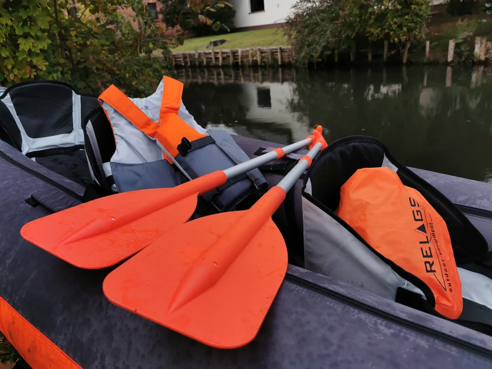 Teleskopinis irklas BasicNature Mini 107 cm, oranžinis