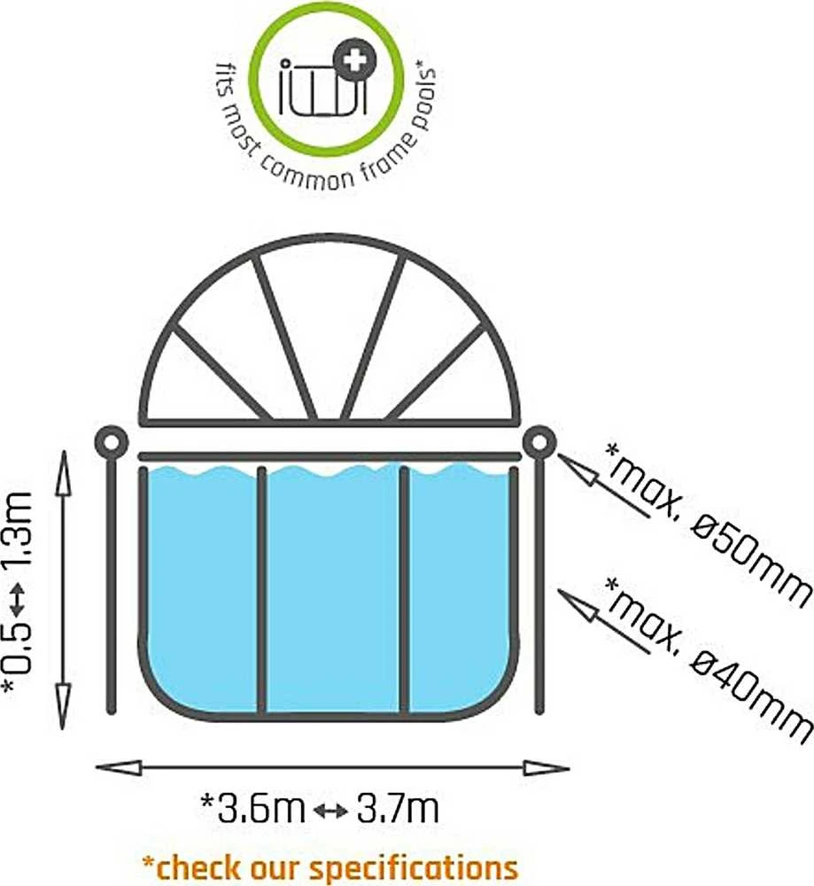 Tentas baseinams EXIT ø360cm