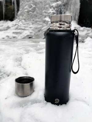 Termosas Origin Outdoors Vacuum PureSteel, 0.1L, juodas