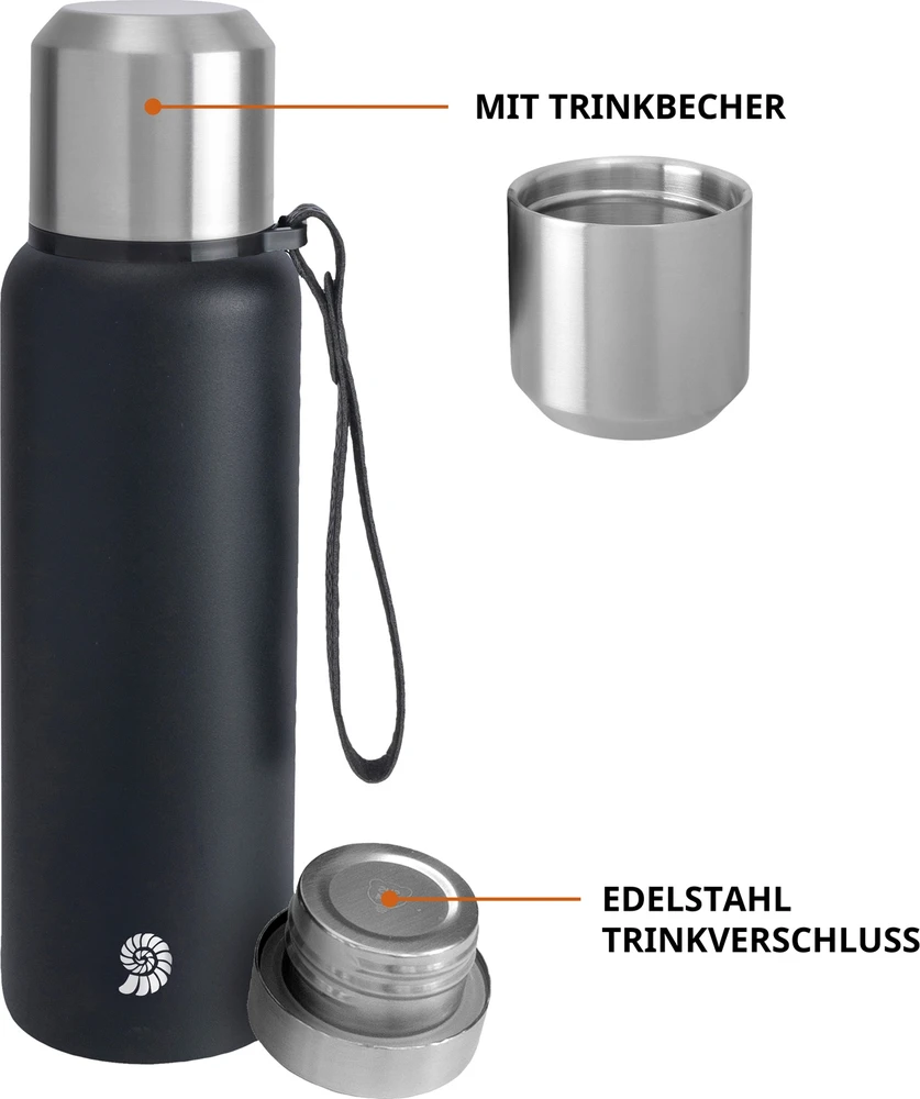 Termosas Origin Outdoors Vacuum PureSteel, 0.5L, juodas