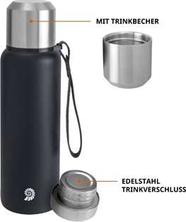 Termosas Origin Outdoors Vacuum PureSteel, 0.75L, juodas